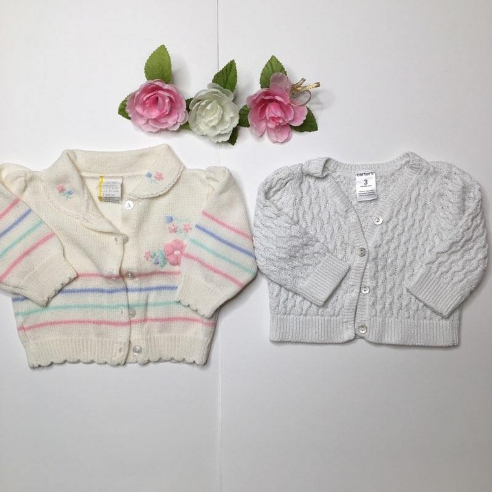 Multiple brands, 2 knitted cardigans for girls